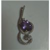 Image 1 : 2.00g Pendant of Amethyst in 92.5 Silver