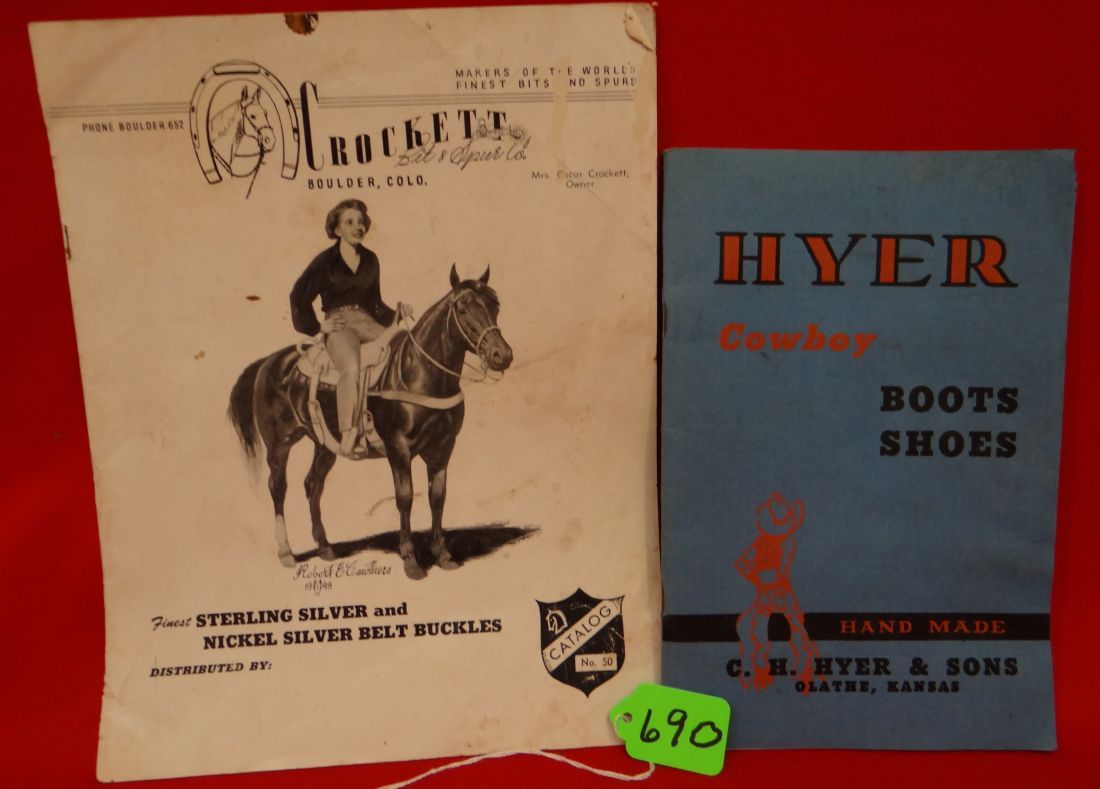 CROCKETT Bit & Spur Catalog 50 and Hyer Boot catalog, Olathe, KS