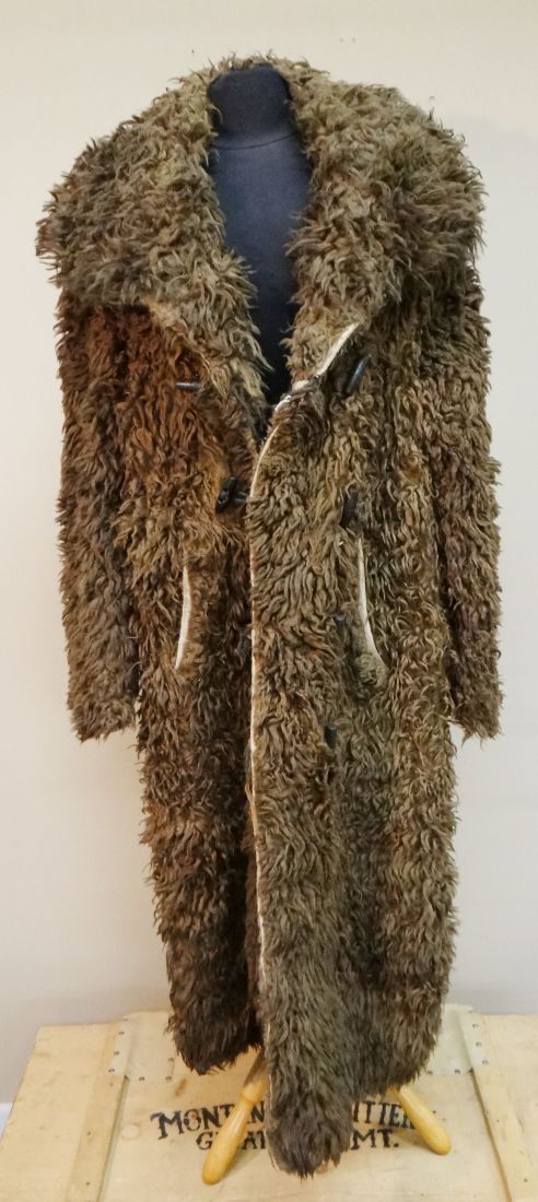 Buffalo robe coat, very good