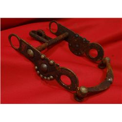 Half breed snake inlaid bit, shows rust damage