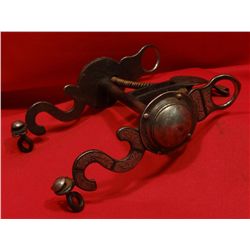 Echavarria-style silver mtd bit, snake spade bit, missing chains, from Eddie Kolar estate, Lewistown