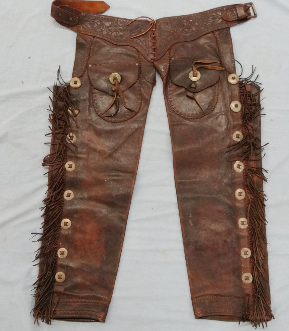 R. W. Neill, Helena, M. T. shotgun chaps, outside pockets, conchos and