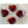 Image 2 : RED GLASS HEARTS - 4