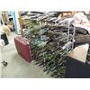 Image 1 : LARGE 2 SECTION METAL WINE RACK - CHROME - BOTTLES NOT INCLUDED