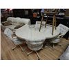 Image 1 : DINING TABLE WITH LEAF AND 4 CHAIRS ON CASTERS