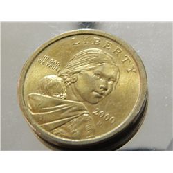 GOLD PLATED SACAGAWA USA DOLLAR - VALUE APPROX. $20