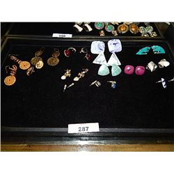 TRAY OF ASSORTED PIERCED EARINGS - NO TRAY