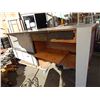 Image 2 : COMMERCIAL FRONT COUNTER - WITH SHOWCASE GLASS AREA - DRAWERS IN BACK - 8' X 251/4" X 39 3/4" H