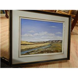 FRAMED OIL PICTURE - RIVER - L BATTERS