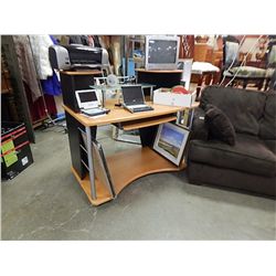 COMPUTER DESK - BLACK AND TAN