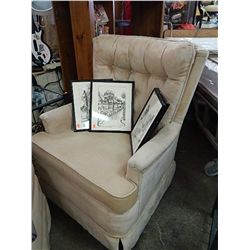 SWIVEL ROCKING ARM CHAIR