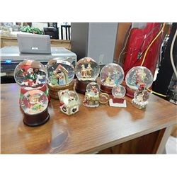 CHRISTMAS GLOBES - 10 TOTAL
