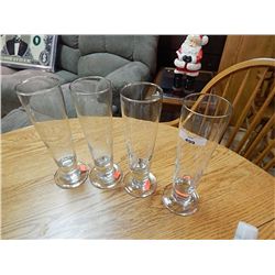 TALL BEER GLASSES - 4 TOTAL
