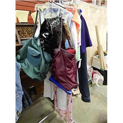 LOT OF CLOTHING, PURSES, HATS  - NEW AND OTHER