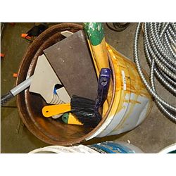 BUCKET OF DRYWALL TOOLS