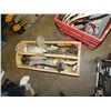 Image 1 : WOOD TOOL CADDY AND CONTENTS