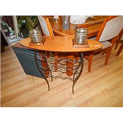 MAHOGANY WINERACK / SIDE TABLE