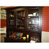 Image 1 : LARGE LOT OF COLLECTABLES AND OTHER - IN SHOWCASE AND ON BUFFET