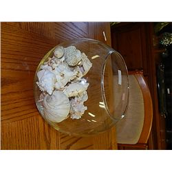 LARGE BOWL WITH SHELLS AND CORAL