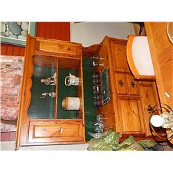 PINE 2 PC KITCHEN CABINET
