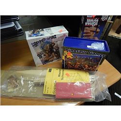 TOYS - MODEL SHIP, 2 PUZZLES AND JENGA