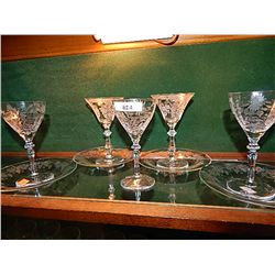 CRYSTAL GLASSES - 5 - GLASS PLATES - 4