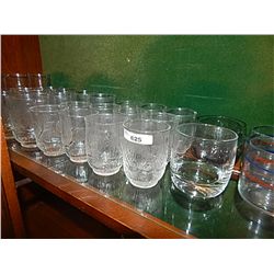 SHELF ASSORTED GLASSES ~30 PC
