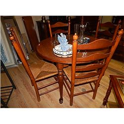 TABLE WITH 4 CHAIRS (2 as-is)  AND 2 LEAFS