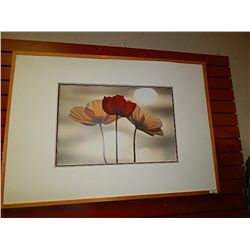 FRAMED PICTURE - 3 POPPIES