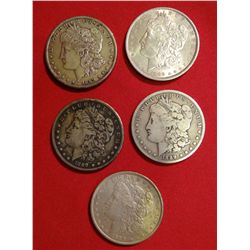 5- Morgan Dollars, 3- 1889, 2- 1889-D