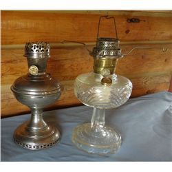 2 Aladdin lamps, 1 Lincoln drape, 1 nickeled