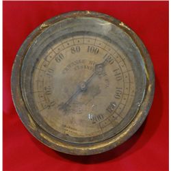 Kewanee Boiler Co. bourdon steam pressure gauge, 0 - 200#, brass frame