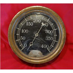 The Ashton Valve steam pressure gauge, 0 - 400 #, brass