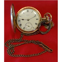Waltham pocket watch, 10 ct. gold case, working cond., sn 16926362