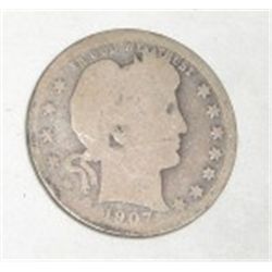 1907 SILVER LIBERTY HEAD QUARTER *NICE EARLY COIN*!! COIN CAME OUT OF SAFE!!