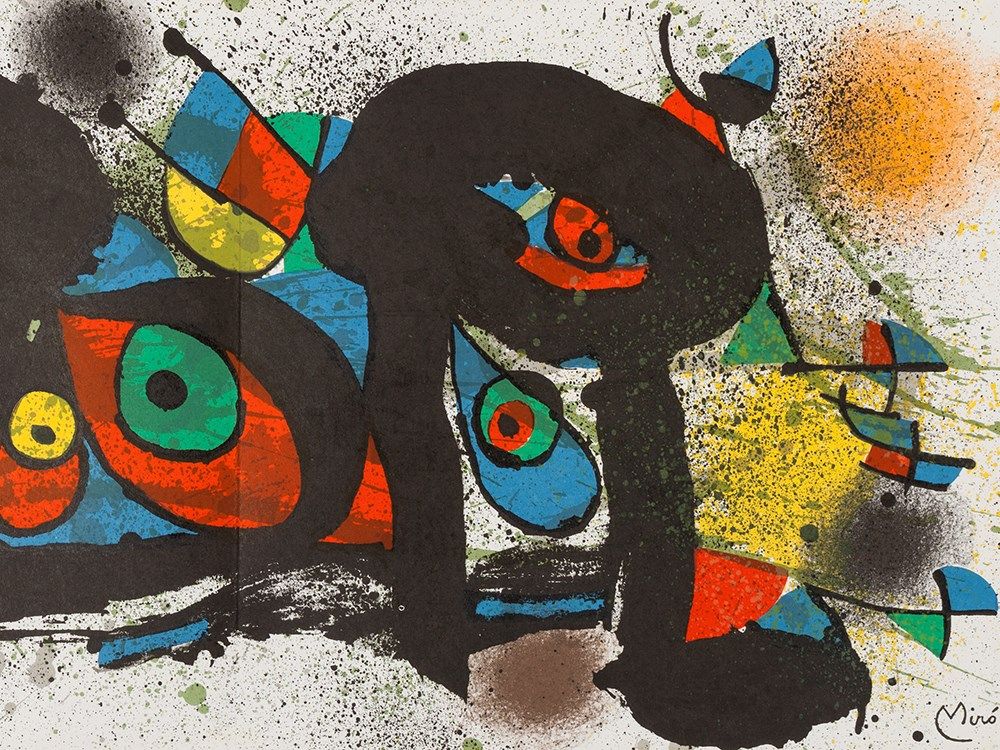 Joan Miró (1893-1983), Color Lithograph, Composition, 1970s