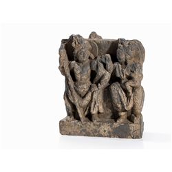 Gandhara Schist Relief of Hariti and Panchika, 2nd/3rd C.