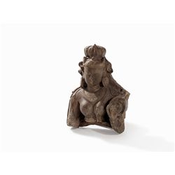 Sandstone Bust of a Tara, 10th-11th C.