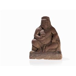 Sandstone Relief Kubera, Post-Gupta Periode, 6th/7th C.
