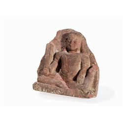 Schist Relief with Dvarapala, 9th/10th C.