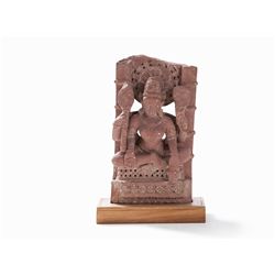 Sandstone Relief Figure of a Parvati with 4 Arms, 12th C.