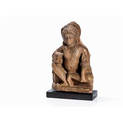 Sandstone Relief with Kubera, Post-Gupta Period, 6th/7th C.