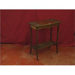 American Arts & Crafts Carved Mahogany Table