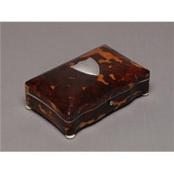 Early Victorian Tortoiseshell  Jewel Box.