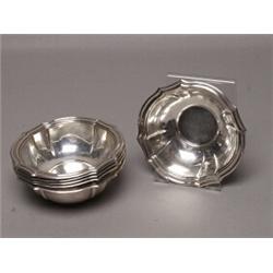 Six Continental Heavy Silver Bowls 