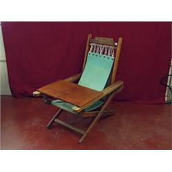 Antique British Teak Deck Chair