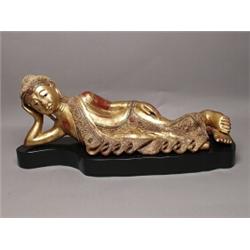 Thailand Mandalay Carved & Gilt Wood Boodha