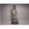 Image 1 : Large Polychrome Carved Wood Buddha Figure