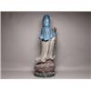 Image 2 : Large Polychrome Carved Wood Buddha Figure