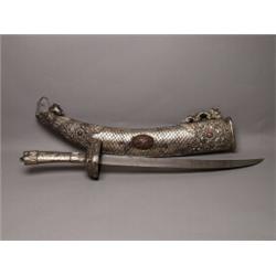 Large rare Chinese Ceremonial Silvered Sword